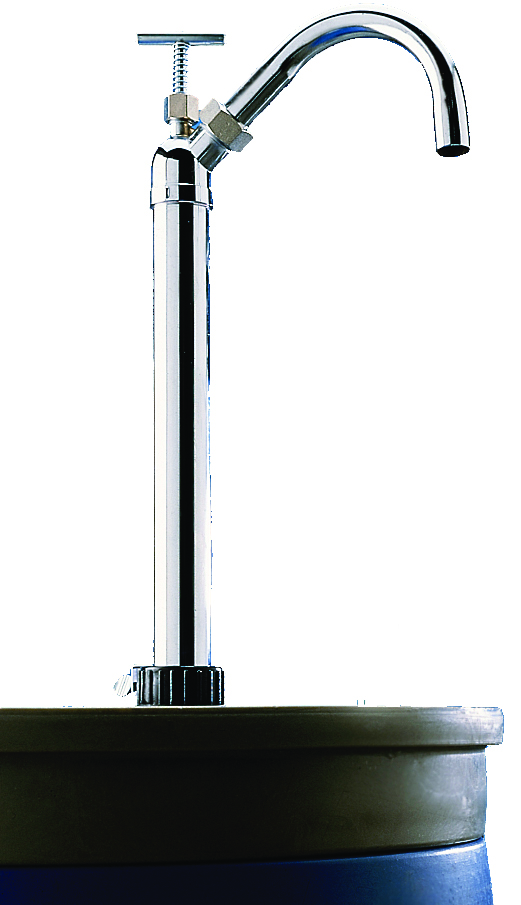Stainless-steel lift pump for 15-55 gallon drum w/ PTFE seals