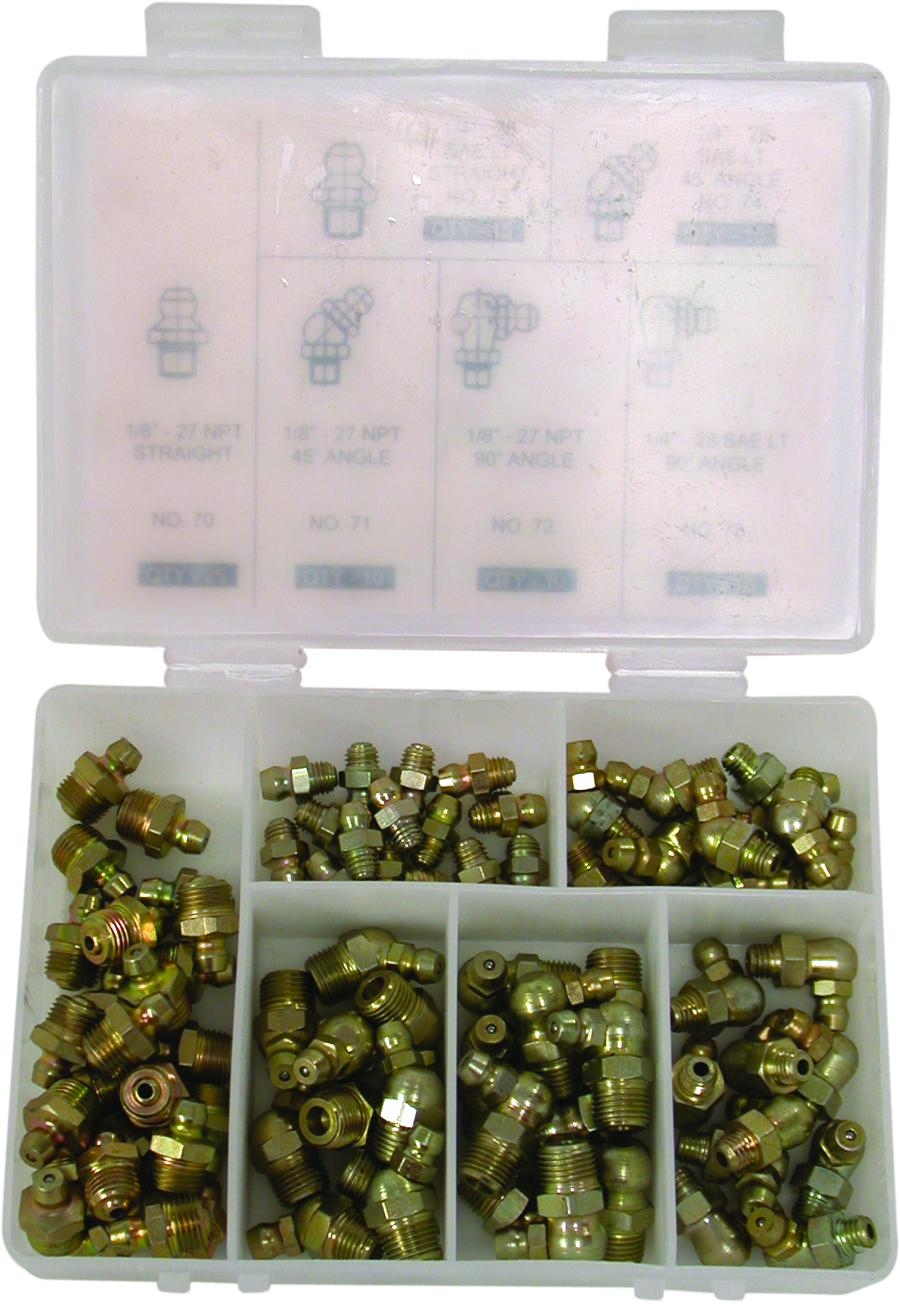 Standard grease fitting assortment - 80 piece