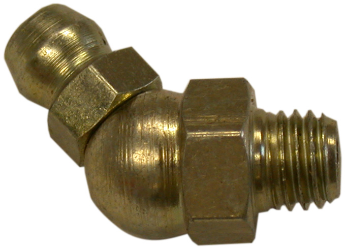 Grease fitting 1/4 inch - 28  45°  angle - bag of 5