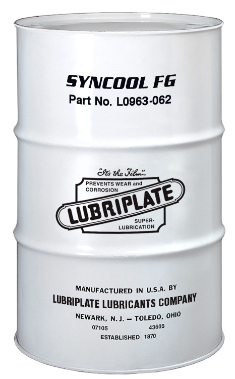 LUBRIPLATE SYNCOOL FG NSF/H1 REGISTERED (PENDING), 100% SYNTHETIC POLYGLYCOLESTER (PGE) BIODEGRADABLE AIR COMPRESSOR FLUID L0963-062 (55GL/DRUM)