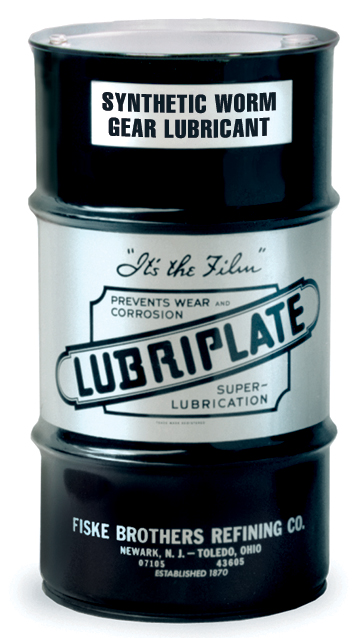LUBRIPLATE SYN. WORM GEAR LUBRICANT POLYALPHAOLEFIN (PAO)-BASED, 100% SYNTHETIC FLUID LUBRICANT L0981-061 (16GL/¼ DRUM)